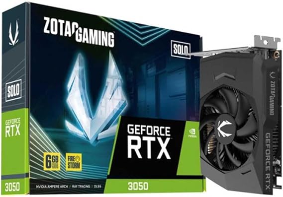 ZOTAC Gaming GeForce RTX 3050 6GB Solo GDDR6 96bit 1470/14000 HDCP Three DP HDMI Lite Pack