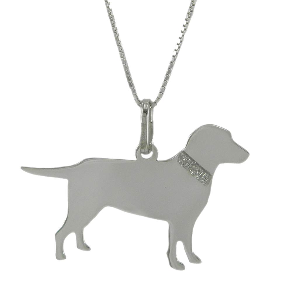 Ciondolo a forma di testa di cane Labrador Retriever in argento placcato oro o STERLING, regalo