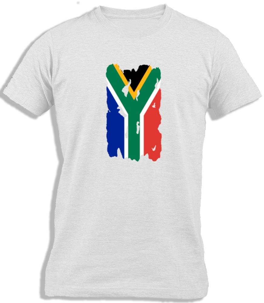 Ay Cabron™ South African Burn Flag | Burnt Flag Of South Africa | National International Day Celebration Cotton T-Shirt For Kids
