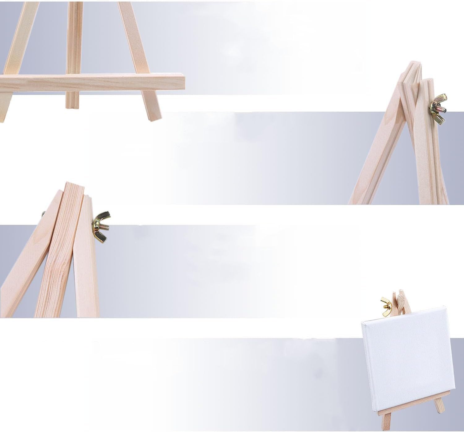 5 Mini Tele Con Cavalletto 10x10 Cm - Set Per Pittura Bambini E Adulti, Ideale Per Decorazioni - Foto 6