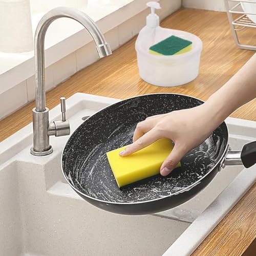 Image of 2 in 1 Multifunctional Plastic Liquid Soap Dispenser & Dish Washing Scrubber Sponge Holder