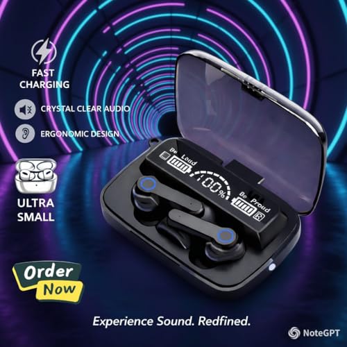 Image of M19 TWS Wireless Earbuds, 9D HiFi Sound, Bluetooth 5.1, IPX7 Waterproof, LED Display, Fast Charging Case