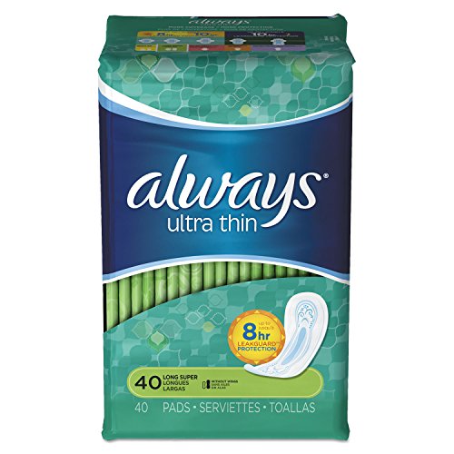 Always Ultra Thin Pads Without Wings, Unscented, Long Super 40 ea - //coolthings.us