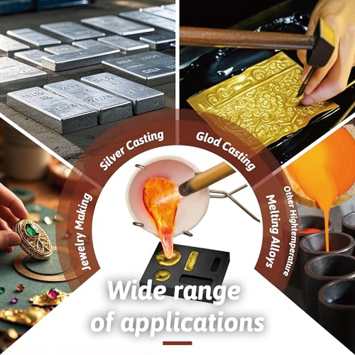 Nelyrho 8-in-1 Metal Casting Kit, Graphite Crucible Set for Melting Metals by Nelyrho - Image 6