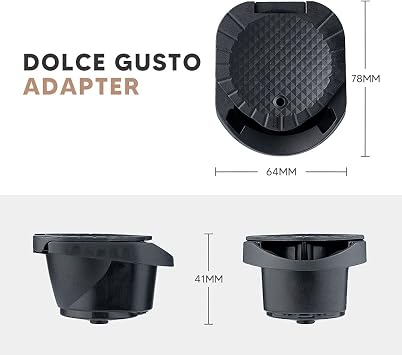 Capsule Adapter Compatible with Nespresso Dolce Gusto, Genio S Plus, Coffee Capsules Converter, Integrated Flip Design Disposable/Reusable Capsules Coffee Maker Accessory