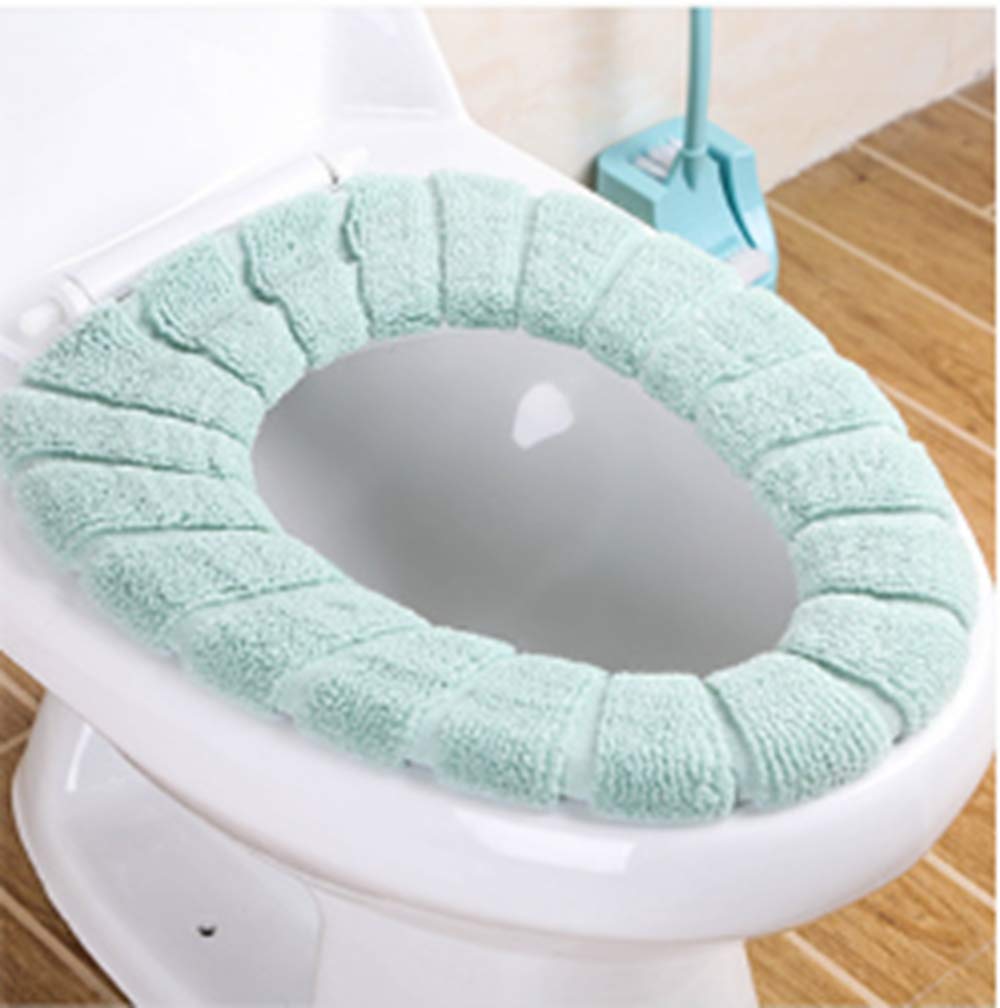 Dadaaa Green Toilet Seat Cover Pads,Warmer Bathroom Toilet Seat Cushion Stretchable Washable (Green)