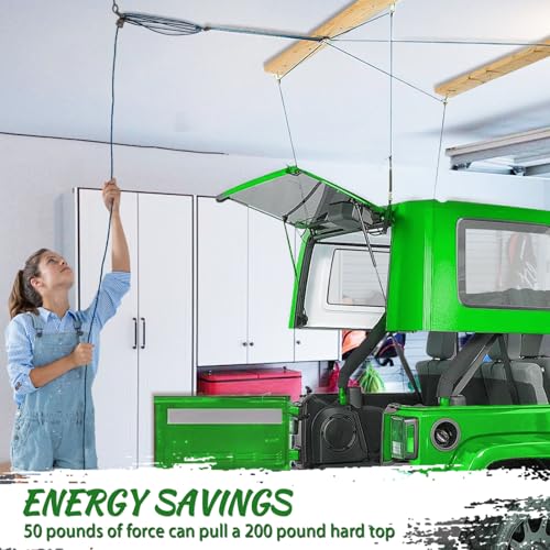image for Feeligivin Hard Top Removal Lift for Jeep Wrangler - Top Lift Hoist fo