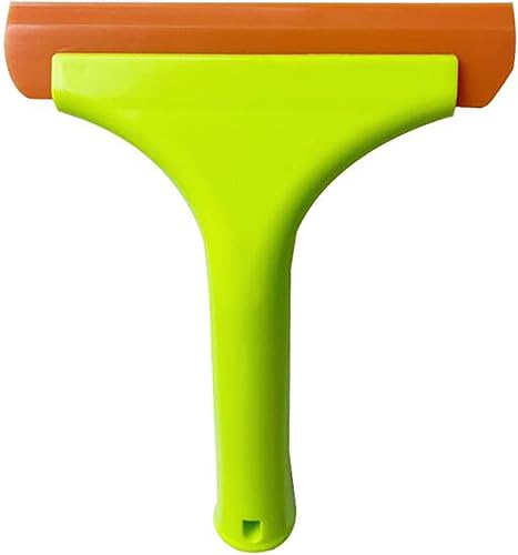 Limpiaparabrisas de silicona suave y flexible de mango largo para puerta de cristal, ventana, parabrisas, espejo, baño (7.5 pulgadas)