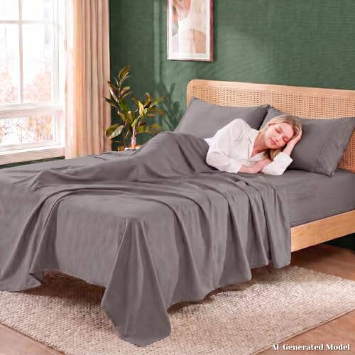 Popfavor Deep Pocket Queen Sheet Set, Cooling Bedding with Side Pockets - image 8