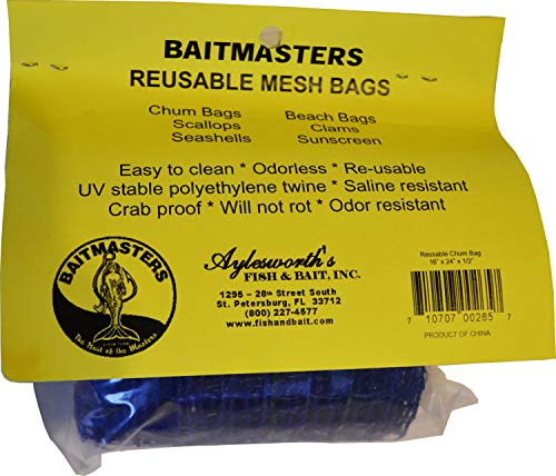 Baitmasters Reusable Fish Chum Mesh Bag Dispenser - Large Hole