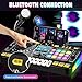 DJ Mixer for Kids, Toddler DJ Mixing Table with DJ Turntable, Game Mode, Light & Speed Control and Microphone, Gifts for 3 4 5 6 Years Old Boys Girls - Kid DJ Mixer Set