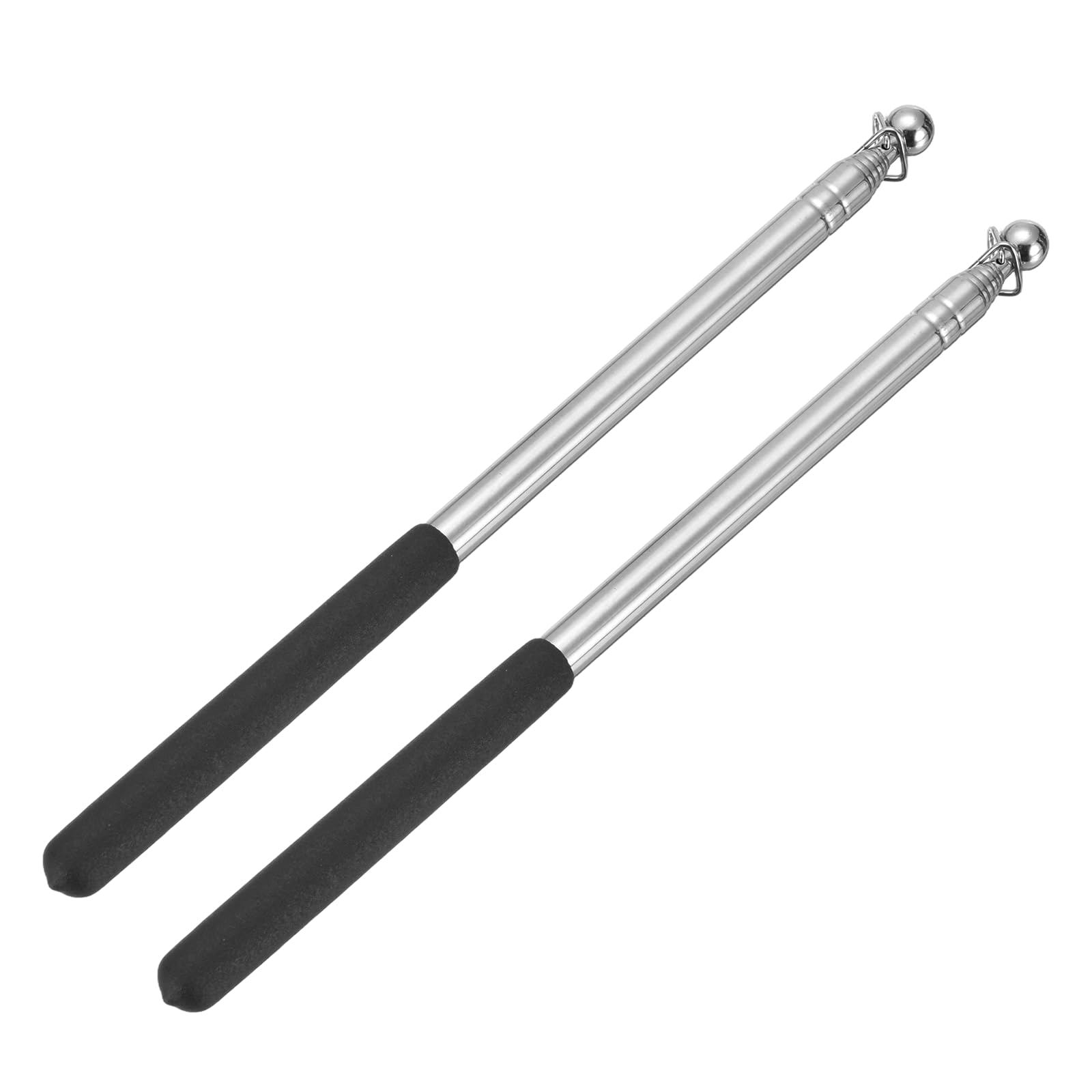 YELARXI Belly Dance Wings Sticks,3.28Ft Telescopic Handheld Flagpoles Portable Stainless Steel Telescopic Sticks, 2Pack & Blue-Fitting For(Belly Dancing Wings/Guides/Teacher Pointer)