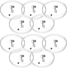 Arti Teq - Lot de 10 Kits de Fixation Câble Perlon Slider 150 cm et Crochet Coulissant Mini Hook - Charge Maximale 4 kg - Transparent