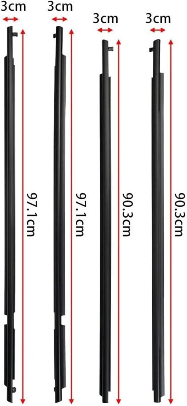 ウェザーストリップ 75720-0R020 75740-0R020 4個入り カーウィンドウ用ゴムシーラントストリップ サイドウェザ