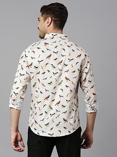 Image of Thomas Scott Men's | Printed | Full Sleeve | Slim Fit | 100% Cotton | Spread Collar | Casual Shirt