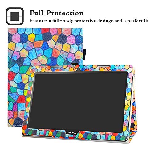LFDZ Archos 133 Oxygen Hoesje, Oppervlak met behulp van hoge kwaliteit synthetisch leer Hoes,Voor Archos 133 Oxygen 13.3-Inch Tablet,Glas-in-lood