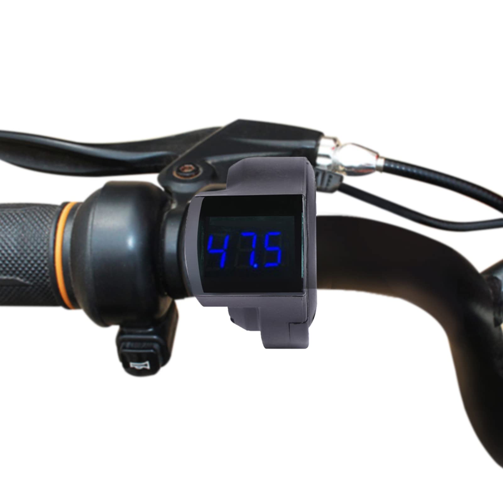 Bici elettrica LCD digitale della tensione della batteria Display Digit Display Voltmetro di tensione per scooter elettrico Display della tensione Bike Power Voltmetro LCD Manubrio Throttle Grip 48v