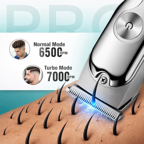 Image of Professional Beard Trimmer For Men, 2X Fast Charging, USB Type C, 120 Min Runtime, Hair Trimmer, Shaving Machine, Cordless Beard, 3 length Settings, 1 Year Warranty (Silver)