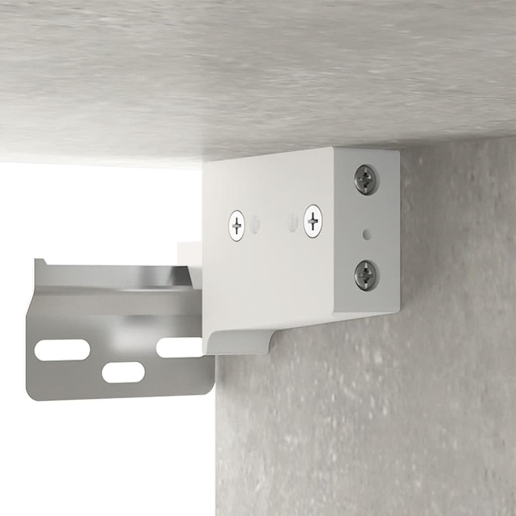 vidaXL Armoire Suspendue Meuble de Rangement Armoire Murale Meuble de Chambre à Coucher Salon Intérieur Gris Béton 35x34x90 cm Bois d'Ingénierie