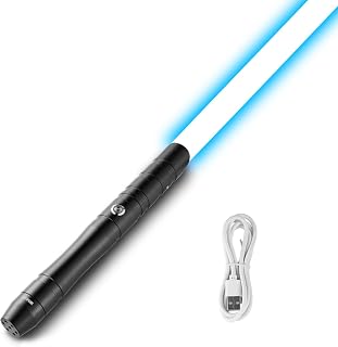 VEVOR Light Sword, 38" Light up Sword with 12 RGB Colors, FX Sound and Realistic Handle, Rechargeable Light Up Toy for Adults and Kids, Christmas Day, Halloween Cosplay, Birthday, Black