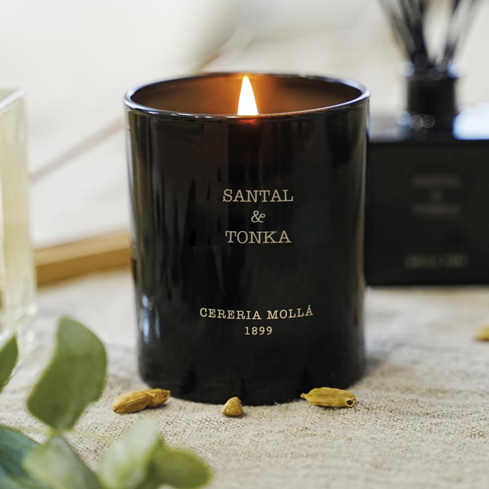 Cereria Molla Santal & Tonka - Vela perfumada de cristal
