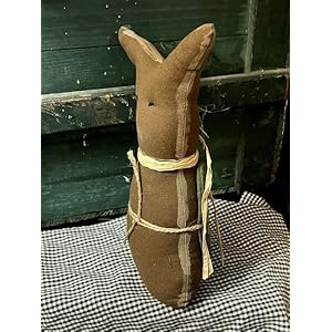 Primitives supplies for sweet grubby primitive rustic country chocolate brown easter bunny w eggs doll for holiday kitchen farhouse home decor  urban country home decor