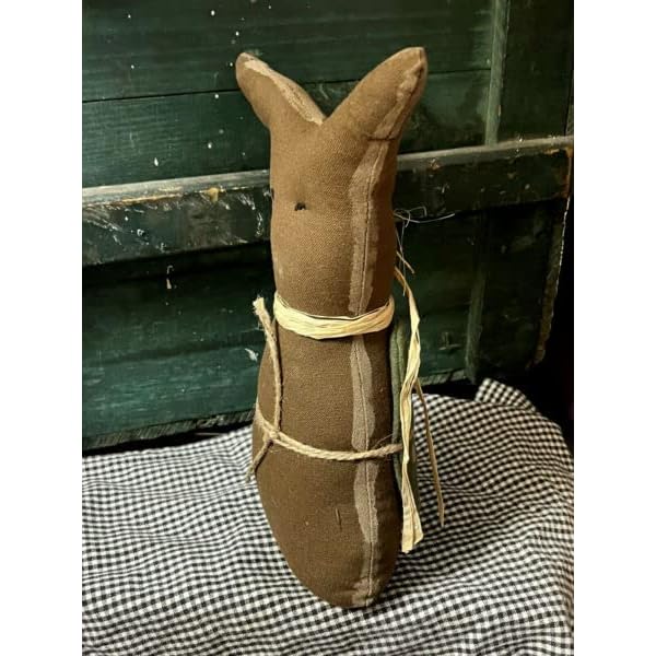 Primitives supplies for sweet grubby primitive rustic country chocolate brown easter bunny w eggs doll for holiday kitchen farhouse home decor  urban country home decor