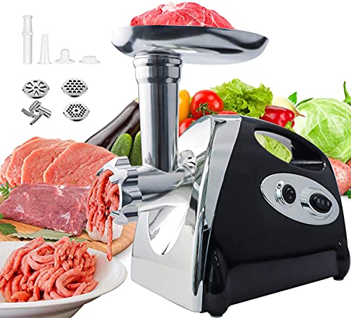 BenRich® Electric Meat Mincer Grinder and Sausage Maker 2800 Watt Stainless Steel Mincing Machine -Black