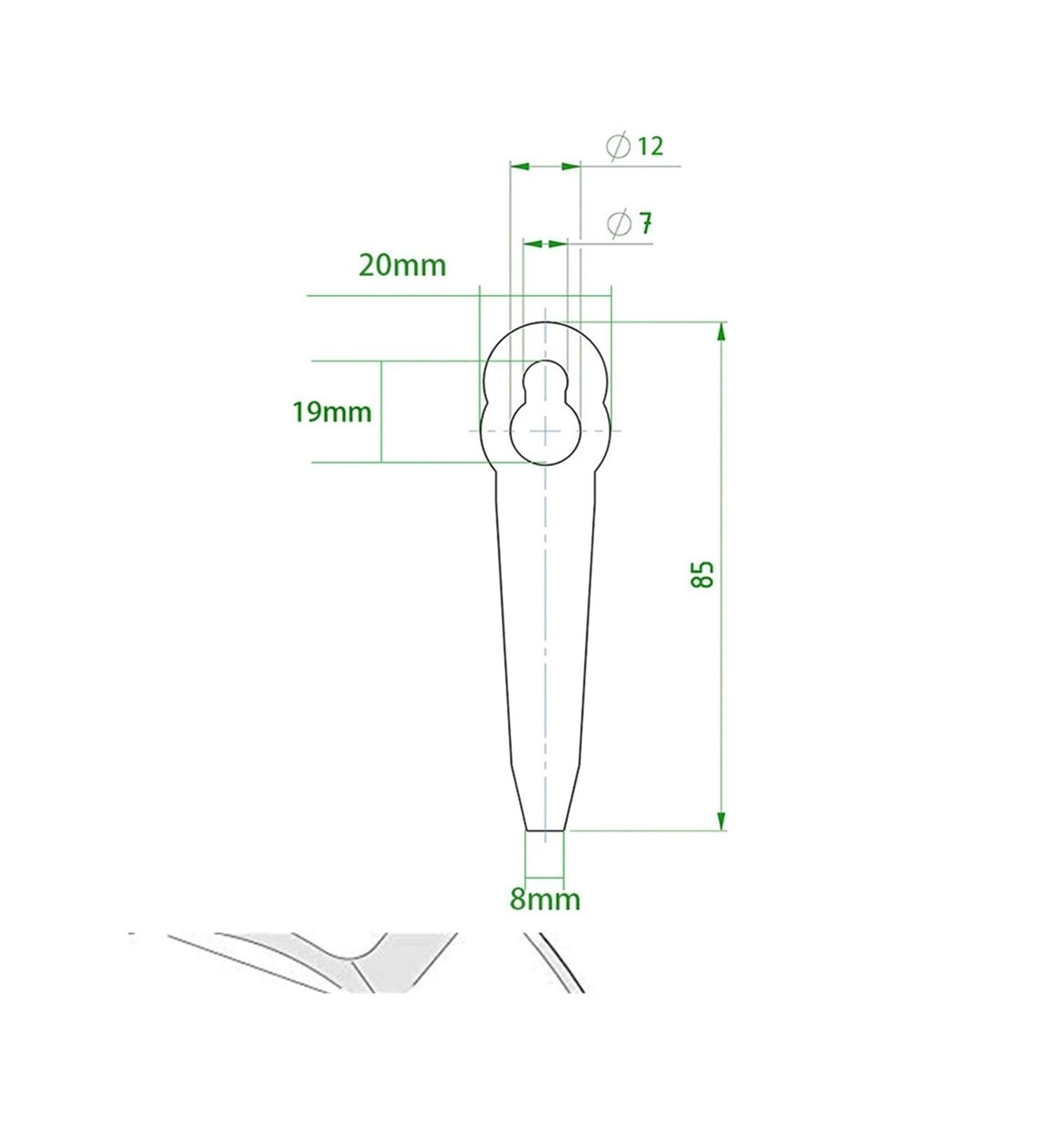 Genérico Cuchillas de Repuesto for desbrozadora de Acero Inoxidable de 3.346 x 0.787 in, compatibles con Stihl, FSA 45 FSA 57, Cuchilla for cortacésped de jardín(Model A:6pcs)