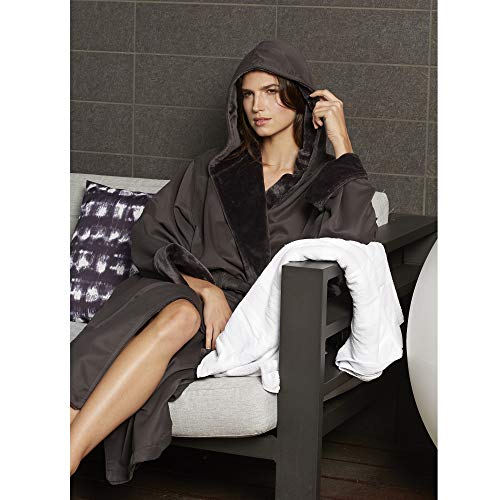 Mansfield Unisex Microfiber Shimmer Lined Hooded Spa Robe2