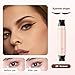 VANCON Rotating Eyeliner Stamp Pen Dual-Head Design with Wing Stamp, Quick-Dry, Long-Lasting, Smudge-Proof for Easy Cat Eye, Sharp Winged Lines & All-Day Makeup Wear (Black+Brown)