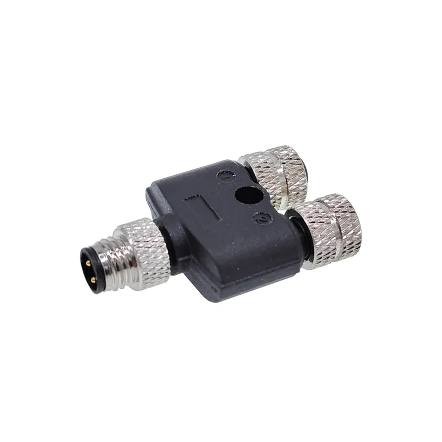 M8 3pin M8-4 Y-Type Adapter 1 Male to 2 Female Splitter Circular Sensor Connector 1Pcs(3P)