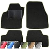 moto-MOLTICO Tapis de Voiture en Moquette - 4 pièces - Tapis de Sol antidérapant pour Automobile - Adapte pour: Opel Agila A Suzuki Wagon 1997-2007 - Vert
