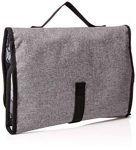 Falcon Keeper Hanging Stackable Travel Toiletry Make-up Undergarments Tiddy Organizer Roll-up Bag (Grey)