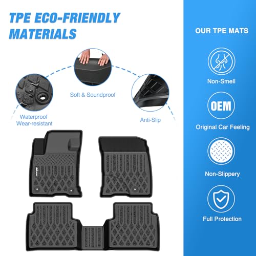 Image of Nilight TPE Floor Mats for Lincoln Corsair (Gas Model)