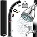 KESSER® Solar Gartendusche Solardusche Bogen mit Metall-Duschablage Schutzhaube & Tasche | 20 Liter warmes Wasser max. 60°C Pooldusche Camping | Regenduschkopf & Wasserhahn | Gartenschlauch-Anschluss
