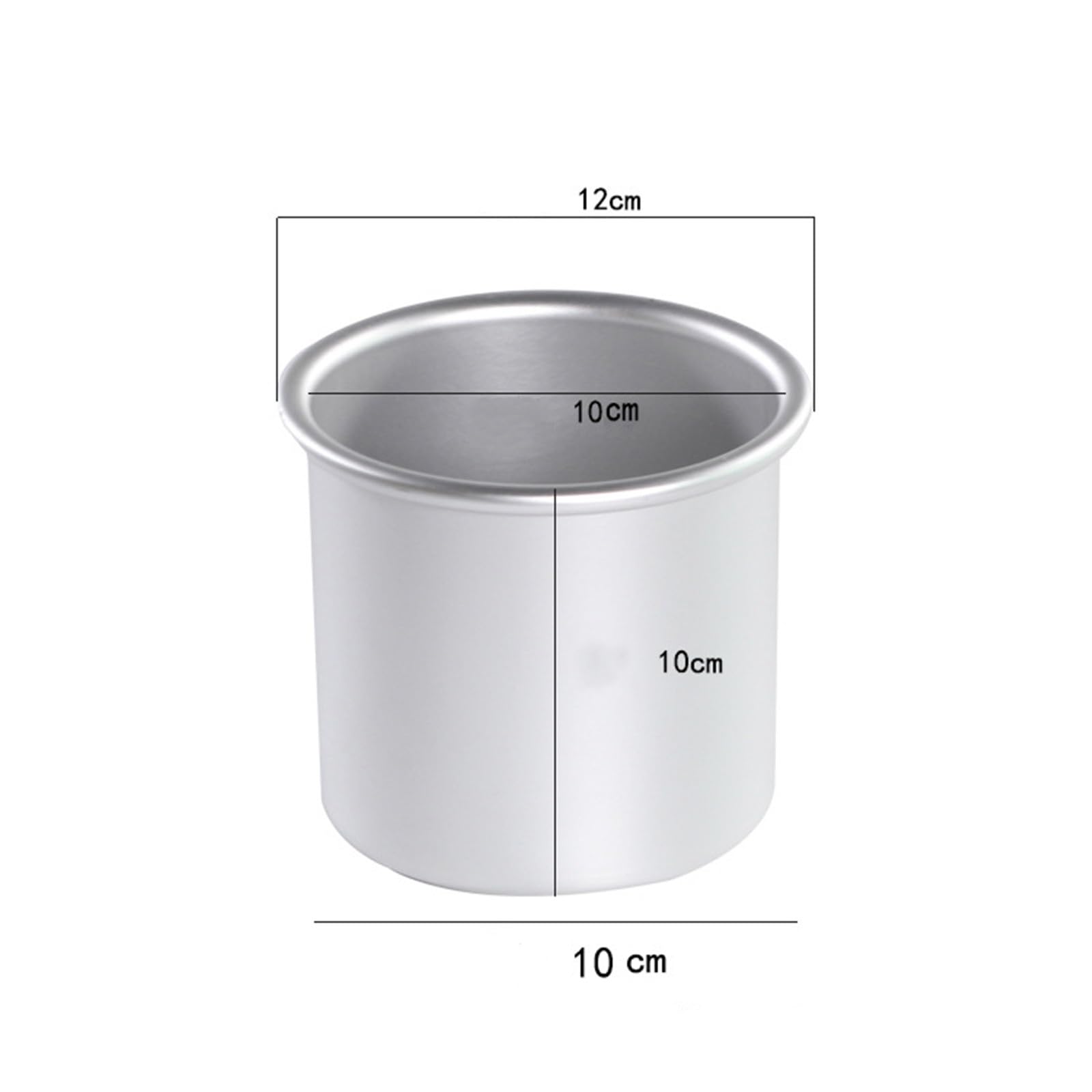 Backform für Kuchen Aluminiumlegierung, flacher Rand, gerade, erhöhte Kuchenformen, Mousse-Kuchenformen, Live-Boden-Kuchenformen, 4/6/8 Zoll, 3-teiliges Set
