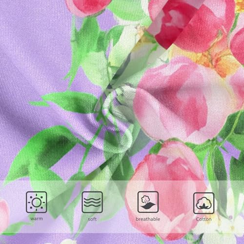 Girls Underwear Toddler 2t Cotton Girl Panties Cute Colorful Kids Briefs Undies Watercolor Pink Peonies Purple3