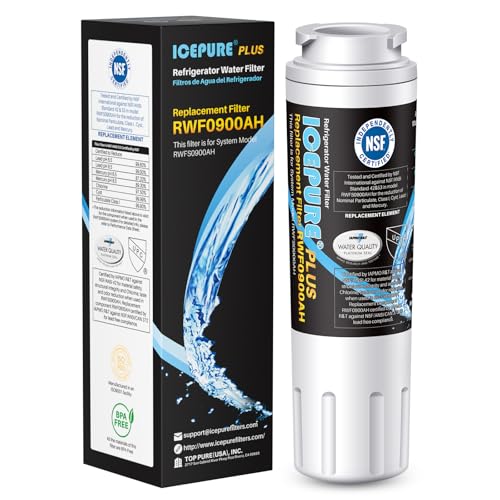 Image of ICEPURE PLUS NSF /ANSI 53 Certified UKF8001 Refrigerator Water Filter, Compatible with Maytag UKF8001, UKF8001AXX, UKF8001P, Whirlpool 4396395, 469006, EDR4RXD1, EveryDrop Filter 4, Puriclean II, 1PACK
