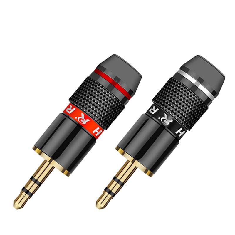 10pcs/lot Audio Jack 3.5mm 3 Poles Stereo Male Plug 6MM Cable Wire Connector Headphone Plug Earphone Jack 3.5mm Plug Connector