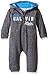 Calvin Klein Baby Boys' Hooded Coverall, Blue, 24 Months