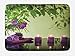 Ambesonne Spa Bath Mat, Zen Stones Aromatic Candles and Orchids Blooms Treatment Vacation, Plush Bathroom Decor Mat with Non Slip Backing, 29.5 W X 17.5 L Inches, Fern Green Purple Pale Green