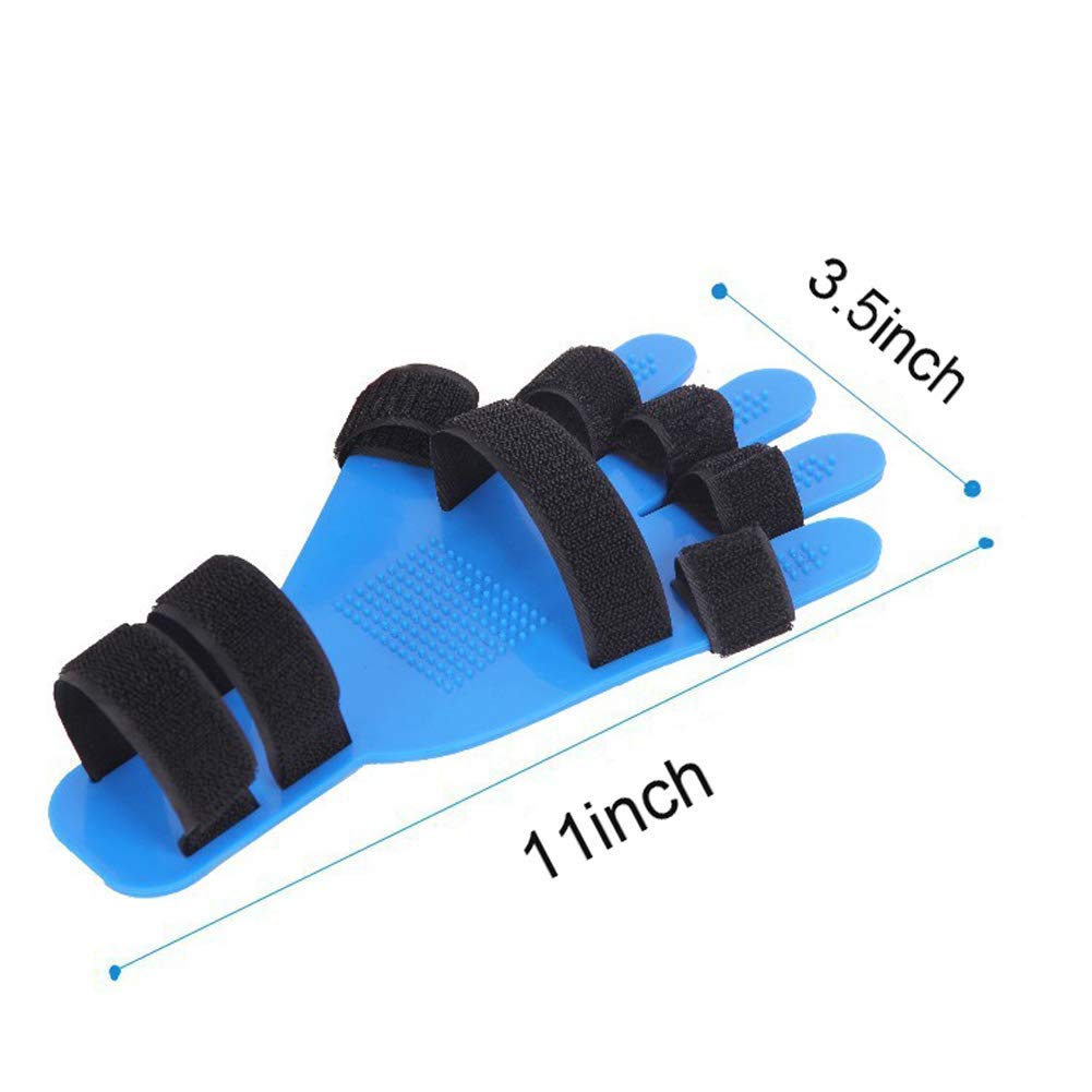 TINAYAUE Patient Fingerboard Rehabilitation Training Device Elderly Fixation Finger Hand Wrist Straightening Corrector Adult Splint Training Support Finger Orthotics Gift, blue