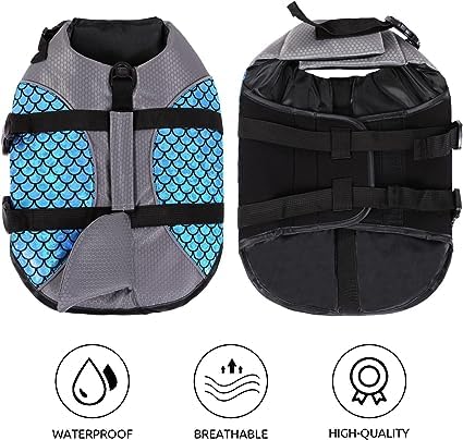 VBM Dog Life Jackets Dog Saver Life Jacket Dog Swimming Vest Adjustable Life Jacket for Dogs 2
