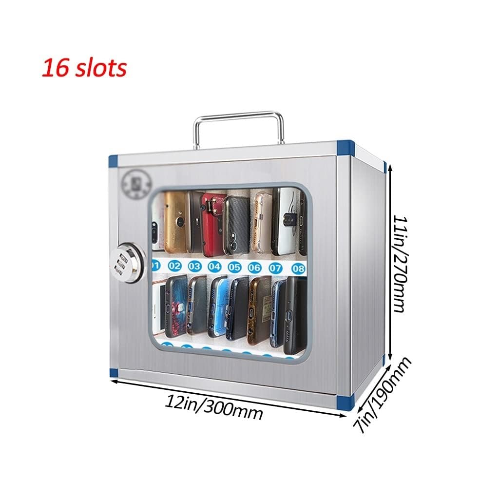 Contenitore per cellulari da 24-60 Scomparti, armadietto in Acciaio Inox da Parete con Fori di dissipazione del Calore (12 Scomparti)