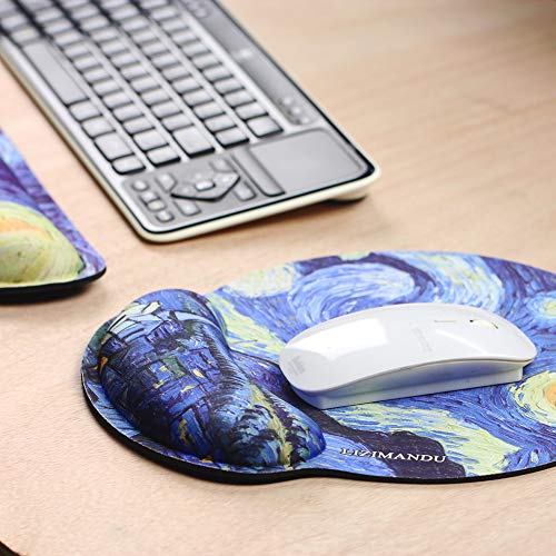 Lizimandu Keyboard Wrist Rest Pad and Mouse Wrist Rest Support Mouse Pad - Ergonomic Support - Premium Quality Foam - Durable & Comfortable & Lightweight for Easy Typing & Pain Relief(Starry Sky) - Thumbnail 5