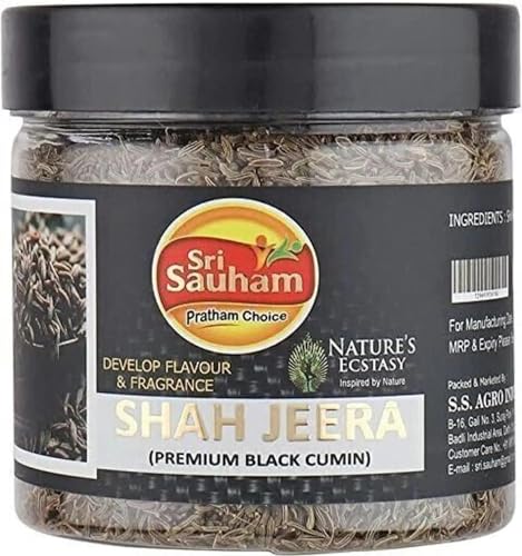 Sri Sauham Premium Spices - 100% Natural Shahi Jeera (Caraway Seeds) - 150G | Whole Spices | Fresh & Pure Cumin | No Artificial Colours or Preservatives | Good Source of Iron, Zinc, Calcium and Fiber | Siragam | Jeelakarra