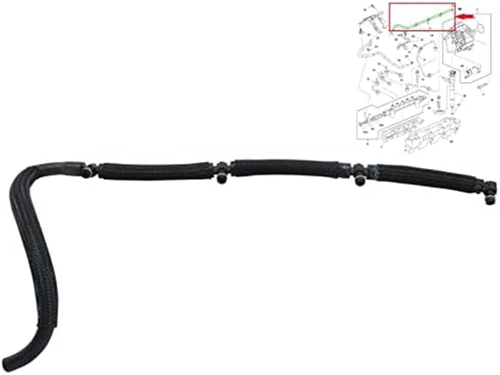 JUNPIY Fuel Injector Return Hose Pipe, for Vauxhall, for Opel, Astra J K Insignia A B Meriva B Zafira C Mokka 1.6 Cdti 55502770 55587294 820907 Fuel Return Hose
