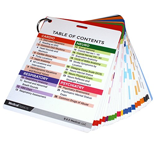 Image of Nursing Notes 60 High Yield Pocket Nursing Reference Cards, Durable Plastic (3.5 inch x 5 inch) - MedSurg, ICU /Critical Care, Pharmacology, OB /Peds - Waterproof Full Color Reference Book for Nurses, CNA