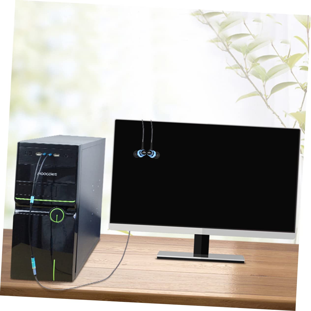 Uonlytech 10piezas Divisor De Auriculares De Adaptador De Audio para Micrófono y Auriculares Cable De Conexión para Pc y Ordenadores Portátiles para Usos Múltiples